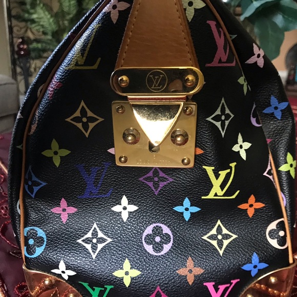 LV Black Multicolor canvas speedy 30 bag - Picture 4 of 5